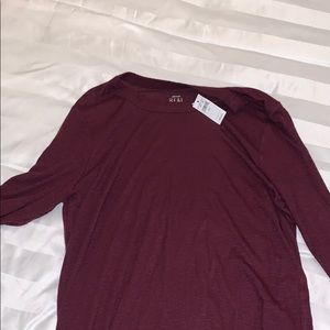 Maroon long sleeve shirt